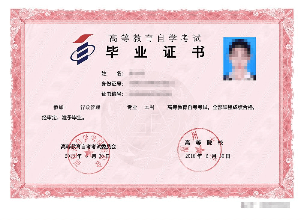 自學考試畢業(yè)證